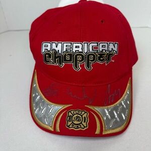American Chopper Fire Bike Hat – Signed OCC Cast, 343 Tribute, 2003